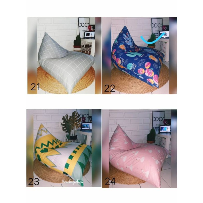 Bean Bag triangle TERMURAH size L siap pakai