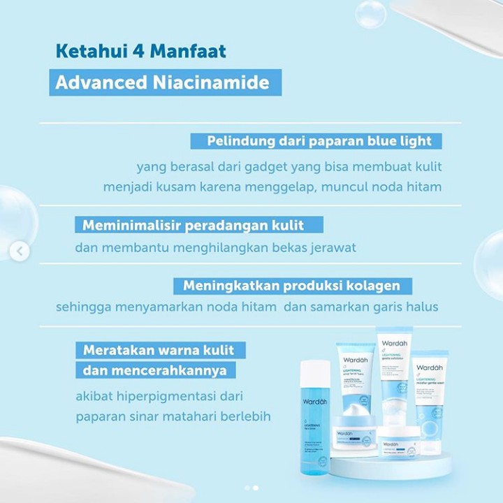 ⭐BAGUS⭐ WARDAH LIGHTENING SERIES | Gentle Wash Foam Toner Day Night Cream Gel Serum Clay Mask Paket