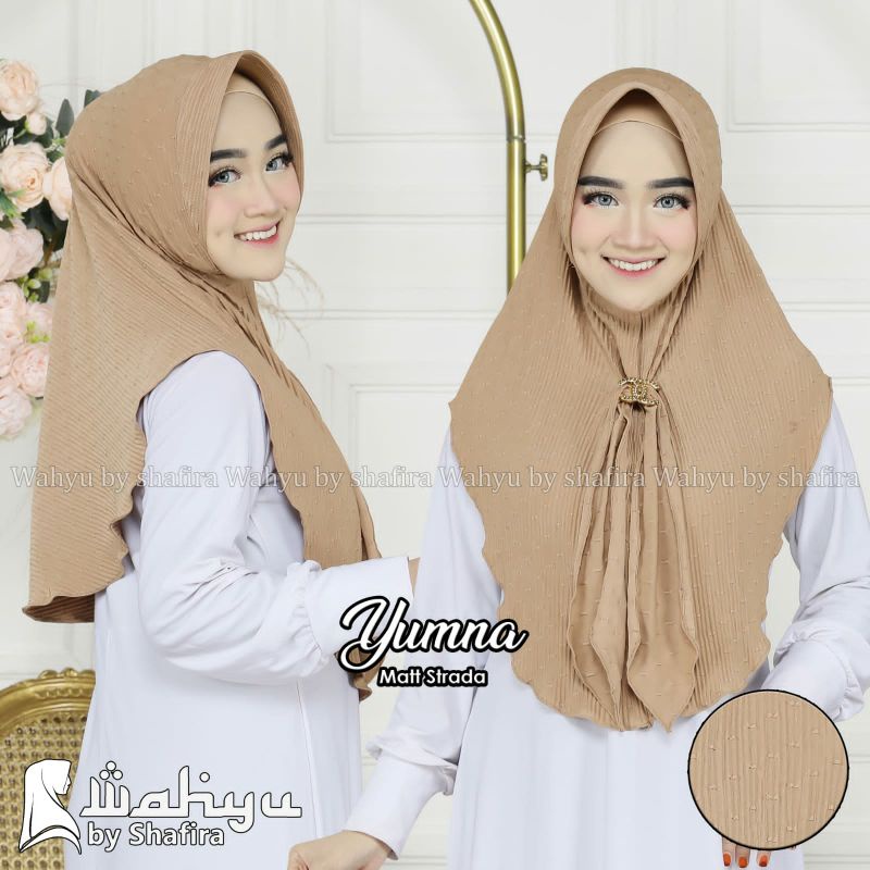 YUMNA PLISKET HIJAB INSTAN JERSEY WAHYU BY SHAFIRA JILBAB KEKINIAN EL RAIS HIJAB