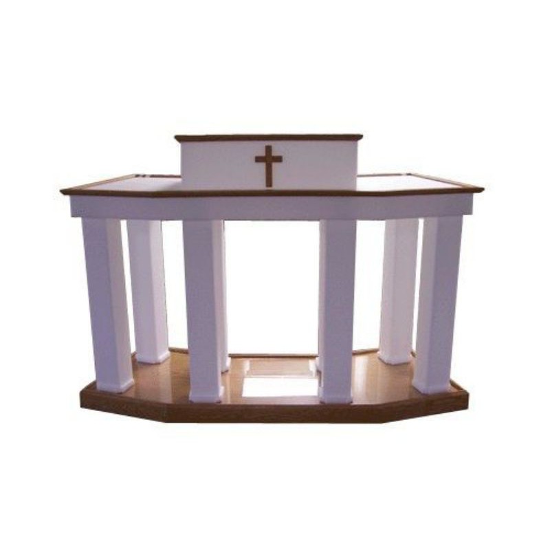 MIMBAR PODIUM PIDATO GEREJA DUCO MINIMALIS KAYU JATI