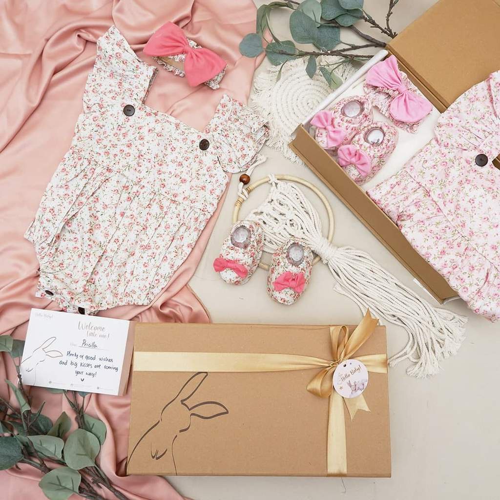 LIO035 Girls Baby Hampers 0-12 months/ Hampers bayi newborn/ Kado bayi/ baby girl gift set-Deveny White