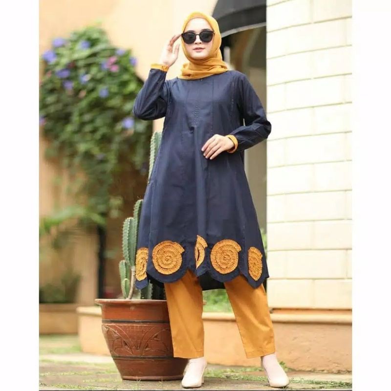 Ainun one set setelan muslim fashion remaja