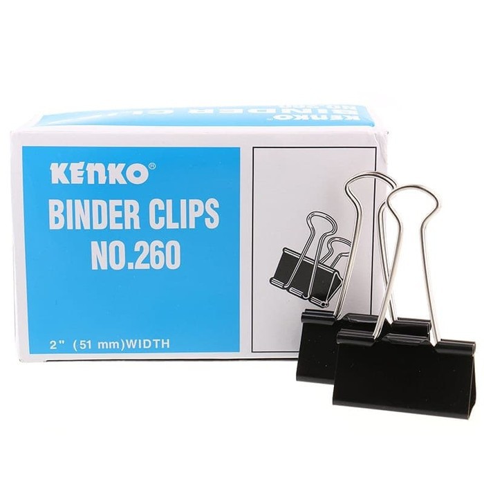 

KENKO JOYKO BINDER CLIP NO 260 51MM 2" PENJEPIT KERTAS KLIP KERTAS
