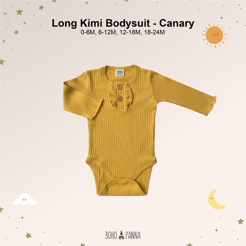 Long Kimi Bodysuit (Canary) By Bohopanna / Bohobaby