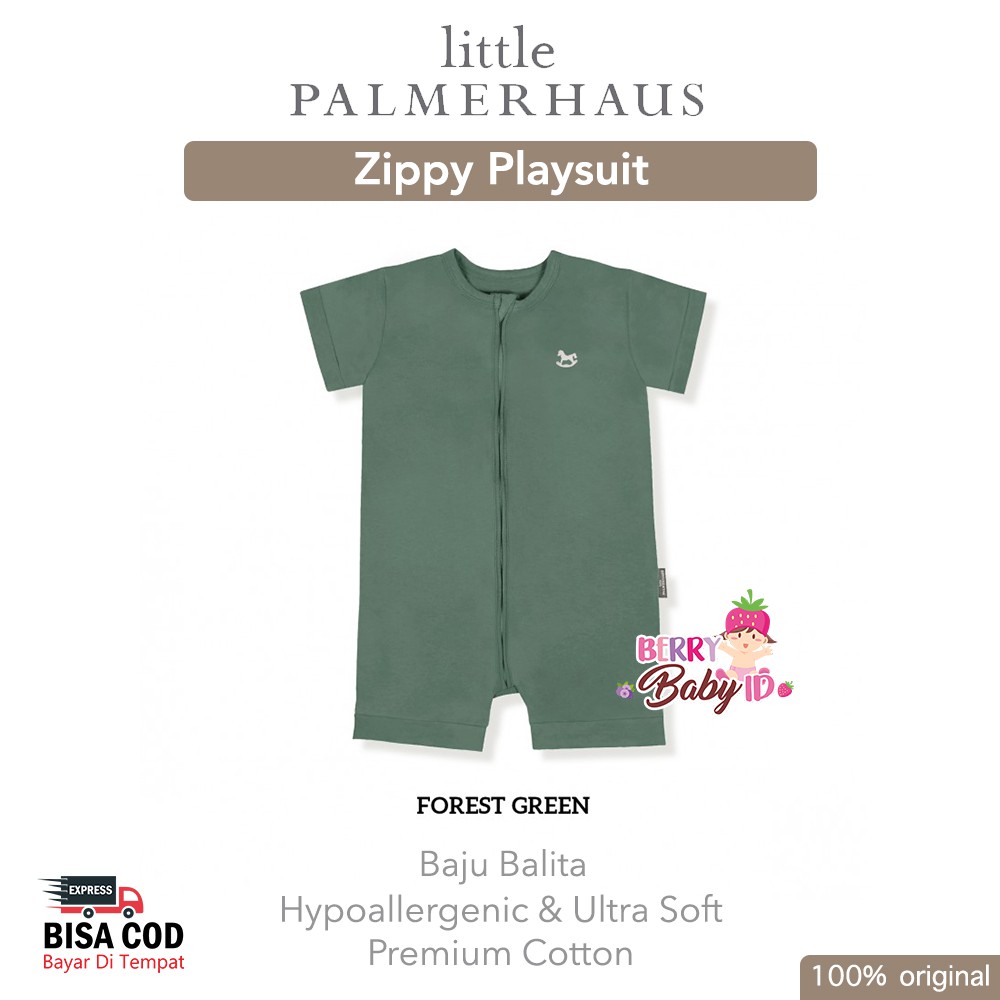 Little Palmerhaus Zippy Playsuit Baju Bayi Balita Jumper Bayi Boy Girl Berry Mart