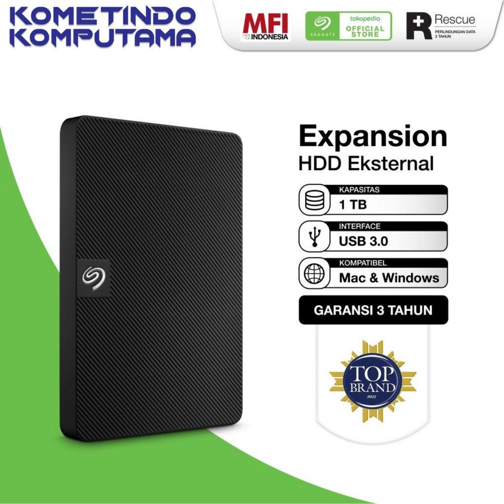 2.5&quot; 1TB Hardisk Eksternal Seagate Expansion 1TB Hdd External 100% GARANSI RESMI MFI