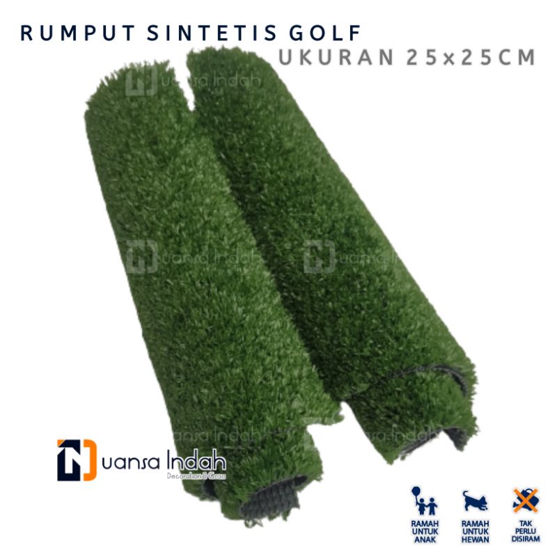 RUMPUT SINTETIS GOLF STANDAR UKURAN 25 CM²