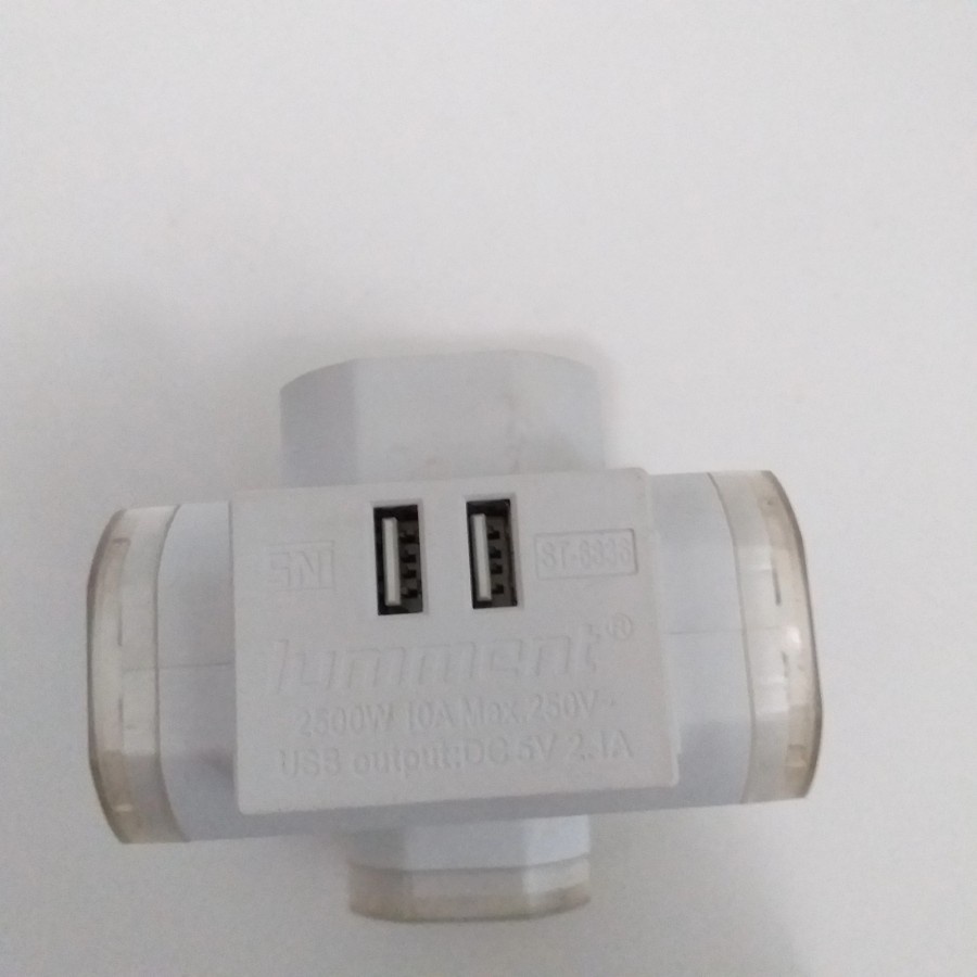 T Steker Arde USB ST-6838 Lumment / Colokan / Tusuk Kontak Listrik Usb Stop Kontak^^^