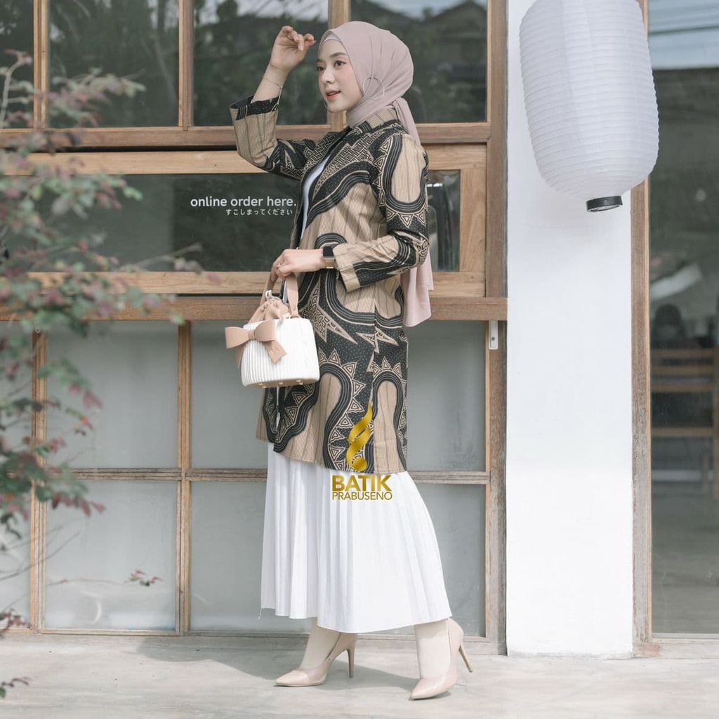 Tunik TURIDA Tunik Blouse Batik Atasan Kerja Wanita Batik Wanita Atasan Kondangan Tunik Lengan Panja