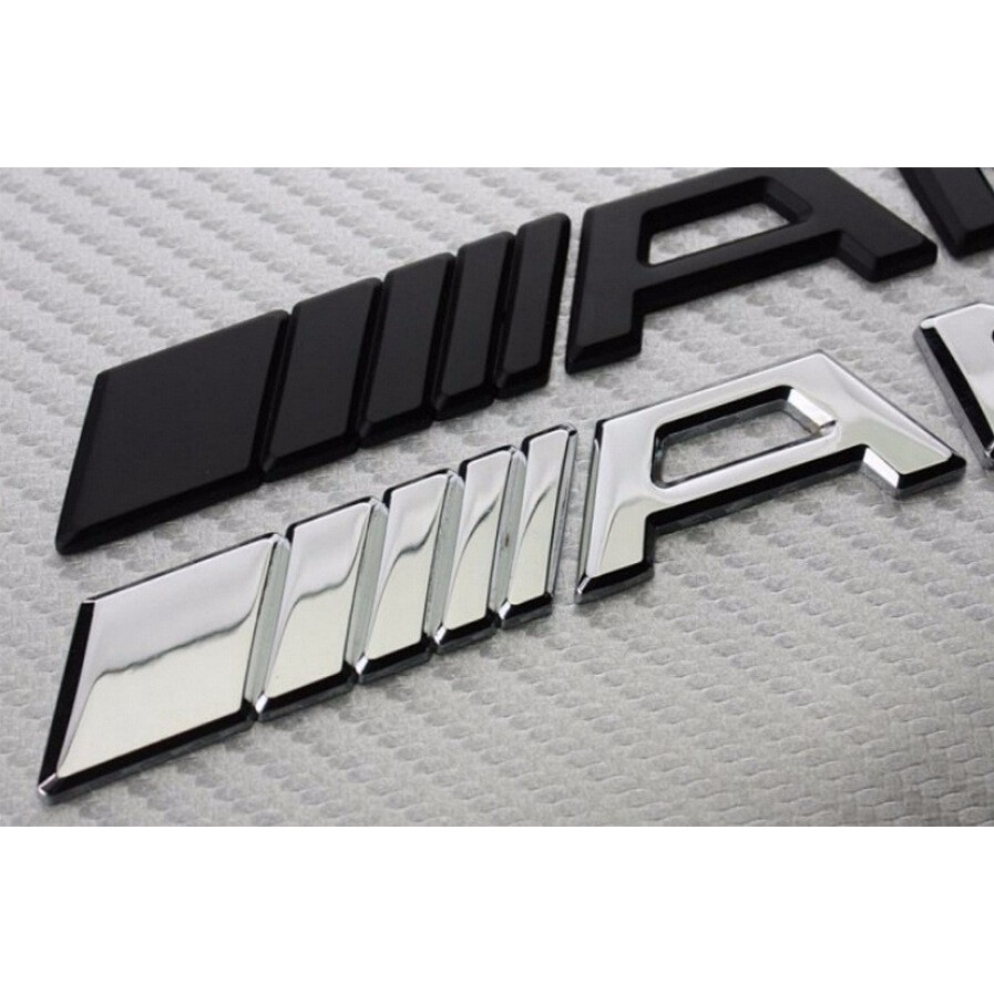 Stiker Logo AMG 3D Bahan Metal Untuk Mercedes C-Class E-Class C63