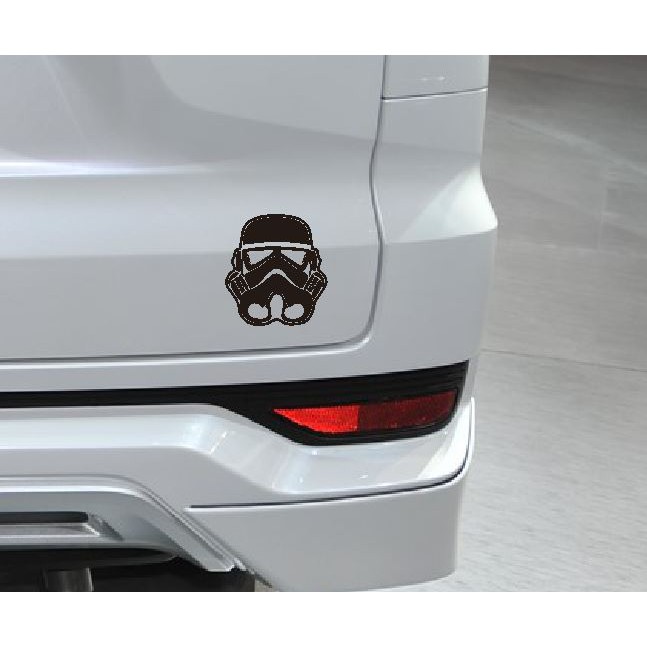 Star Wars Trooper Topeng Sticker Siluet Art Aksesoris Stiker Mobil Unik Honda Expander Ertiga Avanza