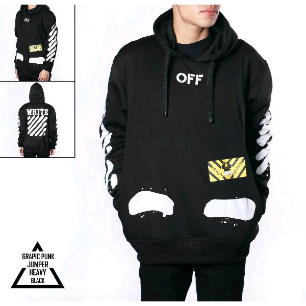 jaket sweater hoodie white off