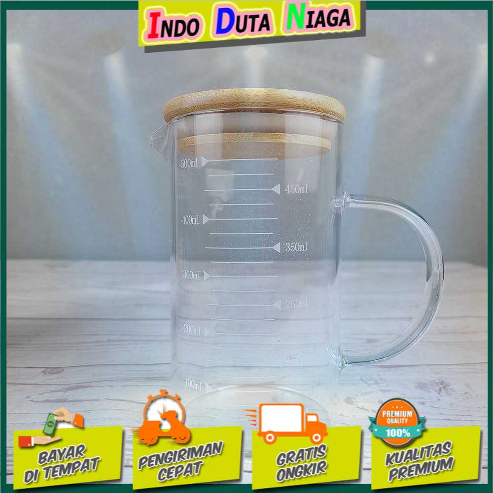 IDN MY HOME - HOMELIFE Cangkir Gelas Takar Ukur Measuring Cup Glass - GG-18