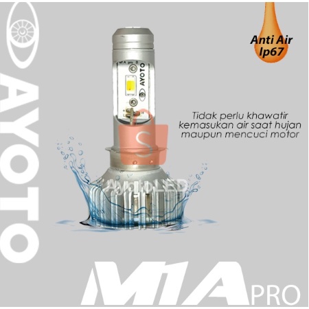 Lampu Motor LED AYOTO M1A Pro H6/T19/M5 Hi-Lo AC DC Original