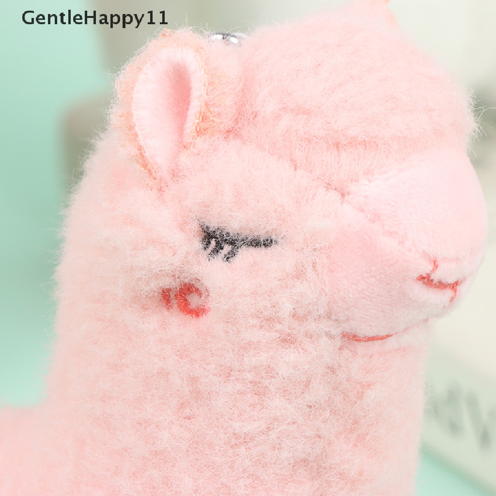 Gentlehappy Lucu Mini Alpaka Lembut Mewah Boneka Mainan Gantungan Kunci Kartun Tas Liontin Hadiah