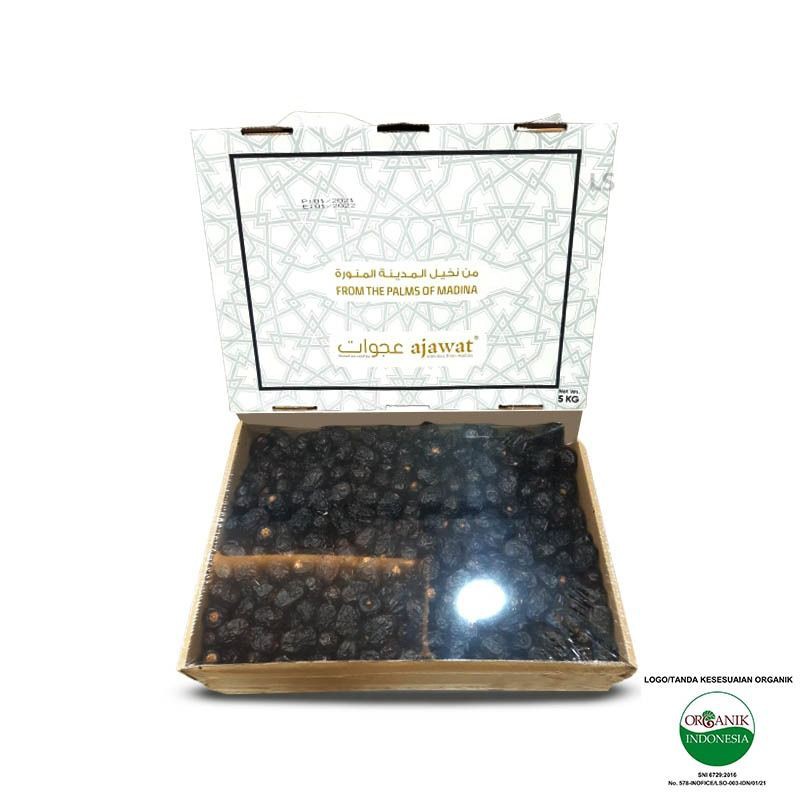 

kurma Ajwa Aliyah 250 gr / kurma Ajwa Ajawat / kurma ajwa organic jumbo / kurma ajwa castel fatm