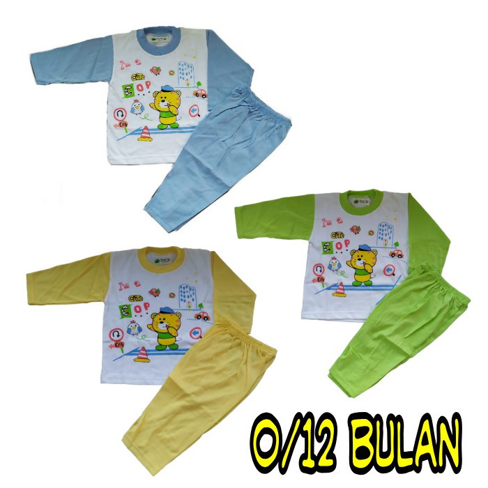 [kg3]Setelan Baju Panjang Bayi Untuk Usia 3-6 Bulan