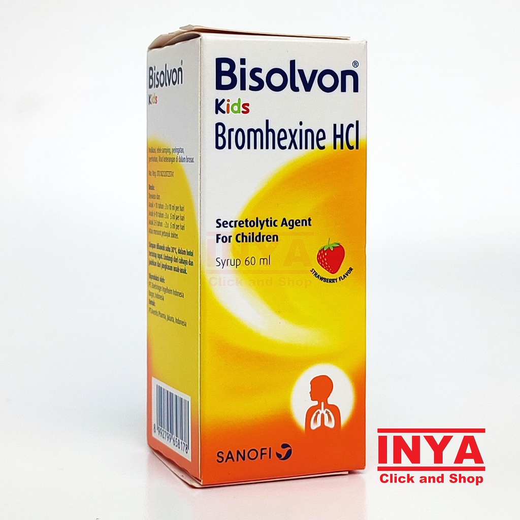 BISOLVON KIDS BATUK BEDAHAK ANAK RASA STRAWBERI 60ml - Obat Batuk