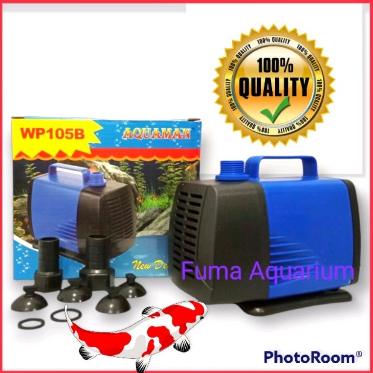 AQUAMAN 105B WP105B Pompa Celup Filter Kolam Aquarium Hidroponik Low Watt Power Head Submersible Pump