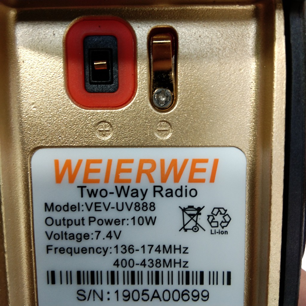 HT Weierwei VeV-UV888 Dualband VHF dan UHF ( 10 Watt )