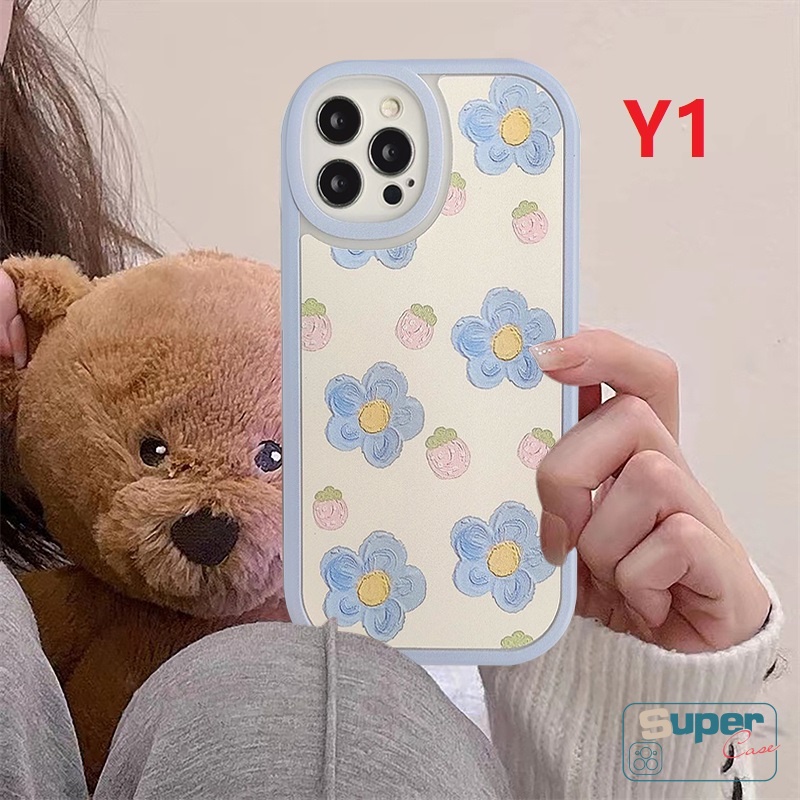 Lukisan Cat Minyak Bunga Strawberry Soft Case Vivo Y02 V25 E Y22 Y16 Y11 Y35 Y12i Y33T Y15 Y15S Y1S Y12 Y20S Y21T Y91C Y11S Y21 Y20A Y20 Y17 Y20i Y12S Y21S Y50 Y21A Y30 Y30i Y15A Y33S