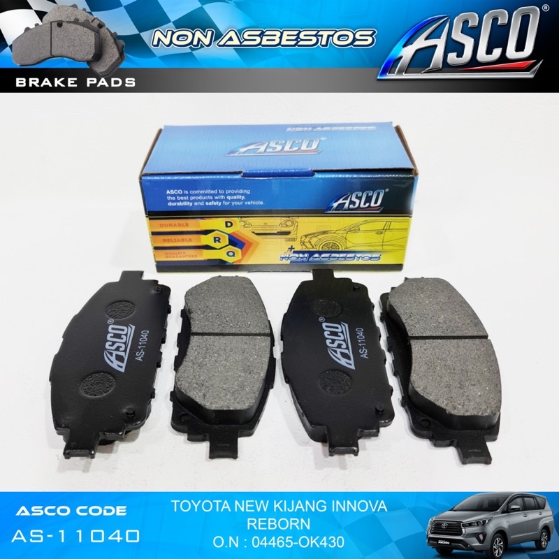 Brake Pad Kampas Rem Depan Set Inova Reborn ASCO AS-11040