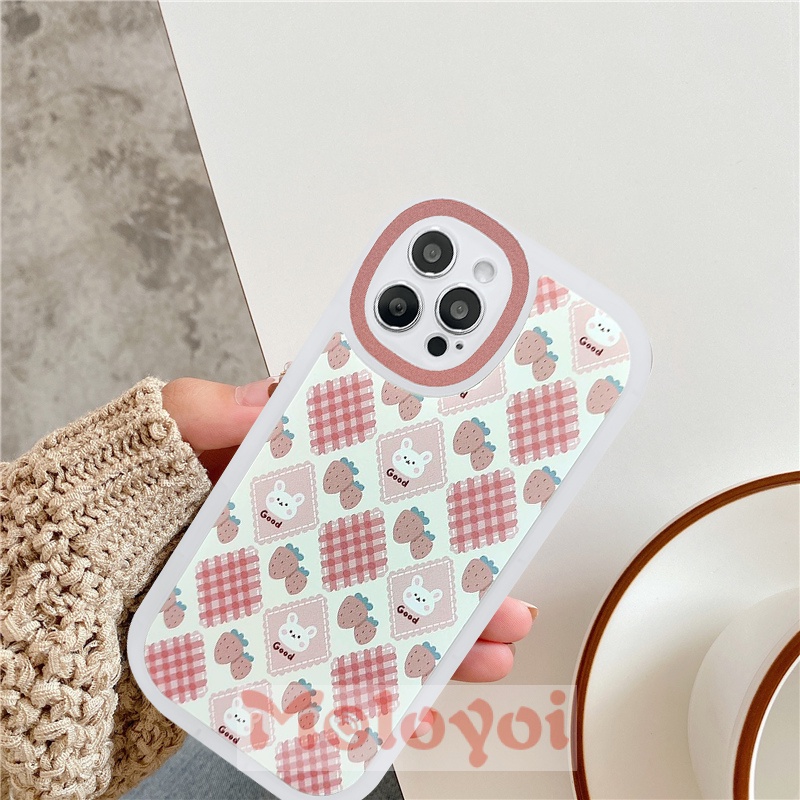 Soft Case Tpu Transparan Motif Kelinci / Strawberry / Beruang Untuk IPhone 11 / 12 / 13pro Max / 7 / 8 / 6 / 6splus / X / XS Max / SE 2020