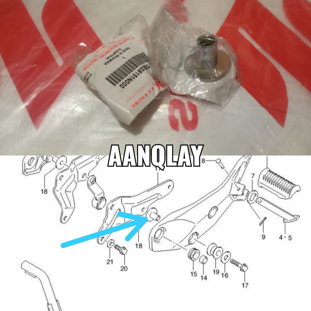 Bosch Karet Footstep Belakang Bosch Dudukan Baut Knalpot Suzuki