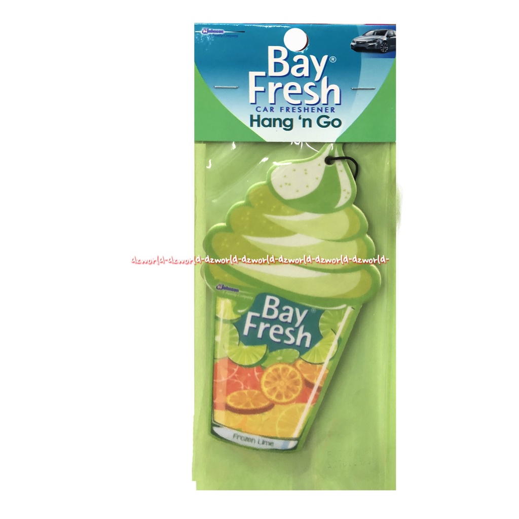 Bay Fresh Hang n Go Air Freshener Hang Go Perwangi Ruangan Mobil Model Gantung Model Bentuk Ice Cream Frozen Lime Pewangi Mobil Cherry Blossom Dark Ice Bayfresh foam Lime Orange pulpy Stawberry Cream Es Krim