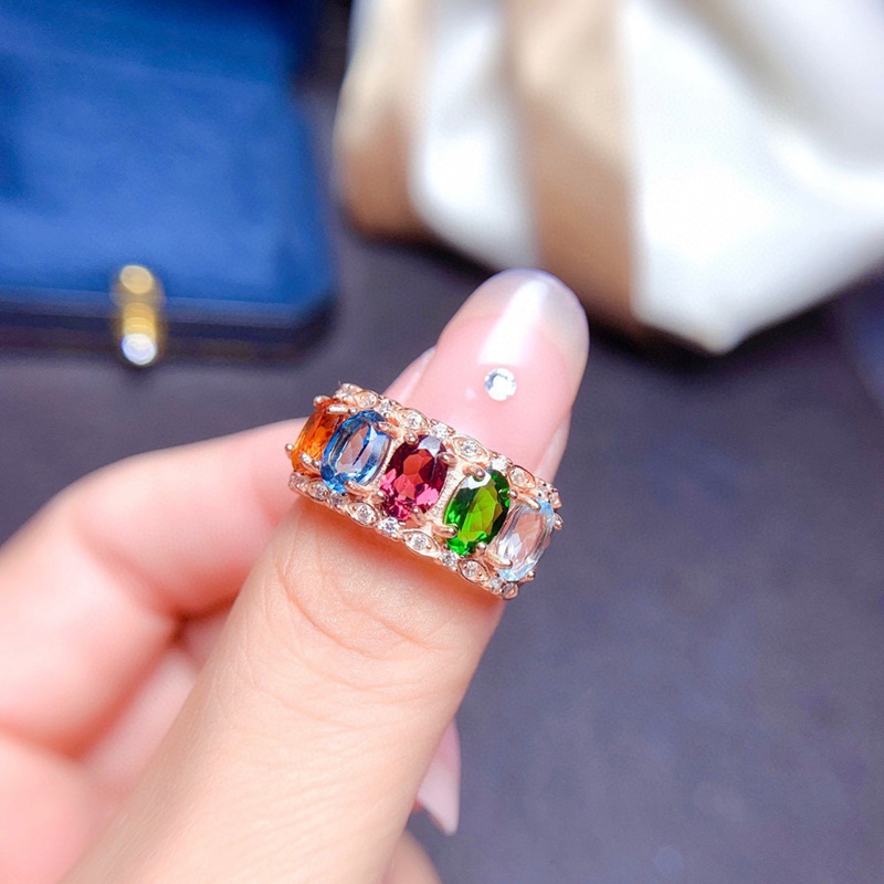 Fancyqube Cincin Zirkon Warna Emas Perak Untuk Pria Dan Wanita