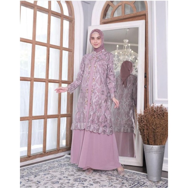 GERAI KABAYA - [REALPICT] Gamis Tile Brukat Tile Mix Ceruty Baby Doll /Gamis Brukat Modern / Baju Dress Cewek / Dress Muslim/ Gamis Wanita / Gamis Wanita Murah / Kebaya Muslim Modern/ Baju Muslim Remaja / Baju Muslim Termurah / Gamis Muslim