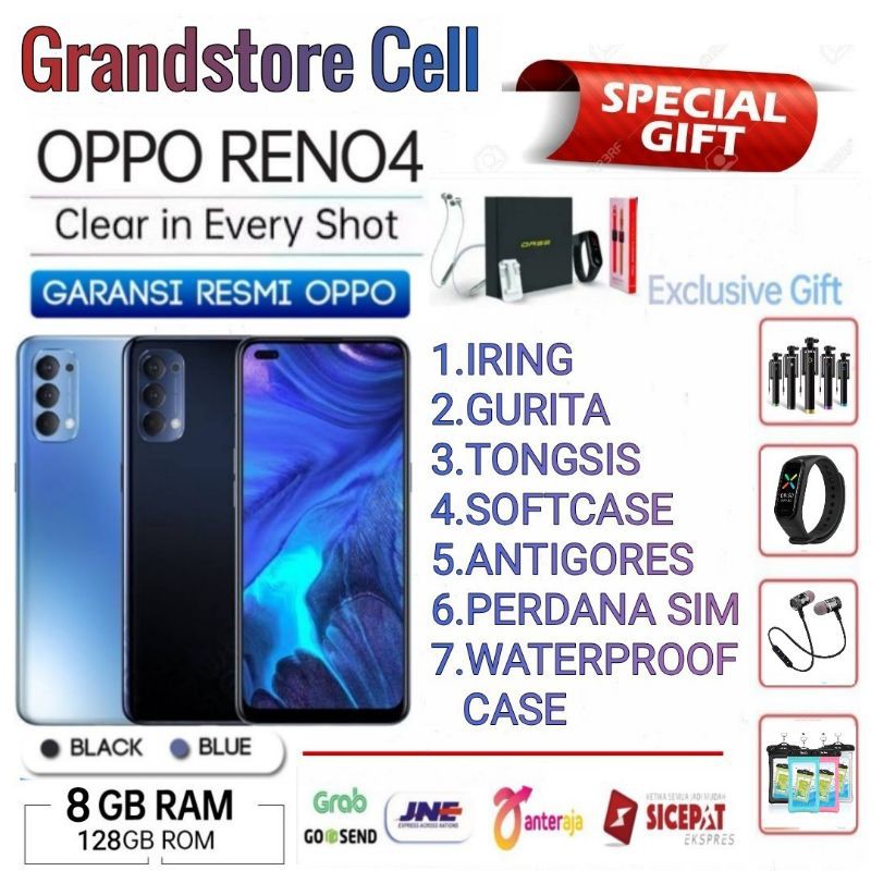 OPPO RENO 4 RAM 8/128 GB GARANSI RESMI OPPO INDONESIA