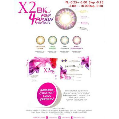 X2 Bio Four Fusion Purple -3.25 s/d -6.00 / Soflense / soflen BIO 4 -bebs