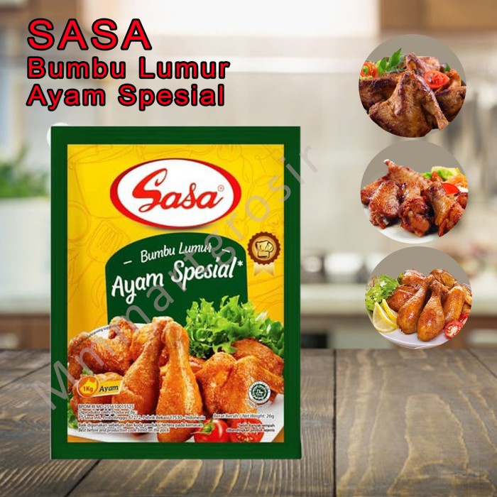 

Instan-Masak-Bumbu- Sasa Larasa Bumbu Lumur Ayam Spesial 26G -Bumbu-Masak-Instan.