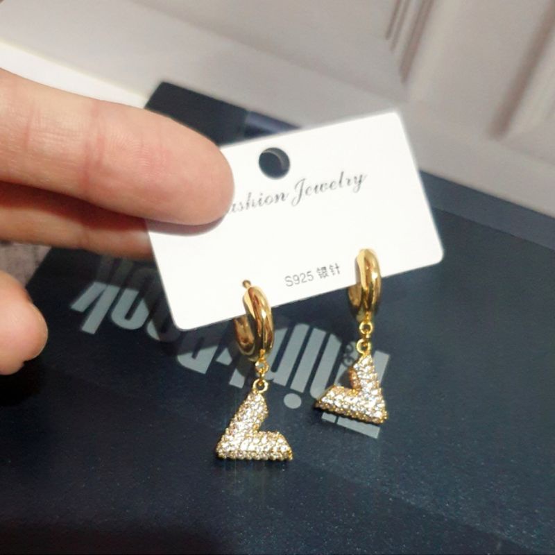 Anting Silver925 Perak Mata Kilau anting silver platgold Anti Karat anti alergi premium Quality S40