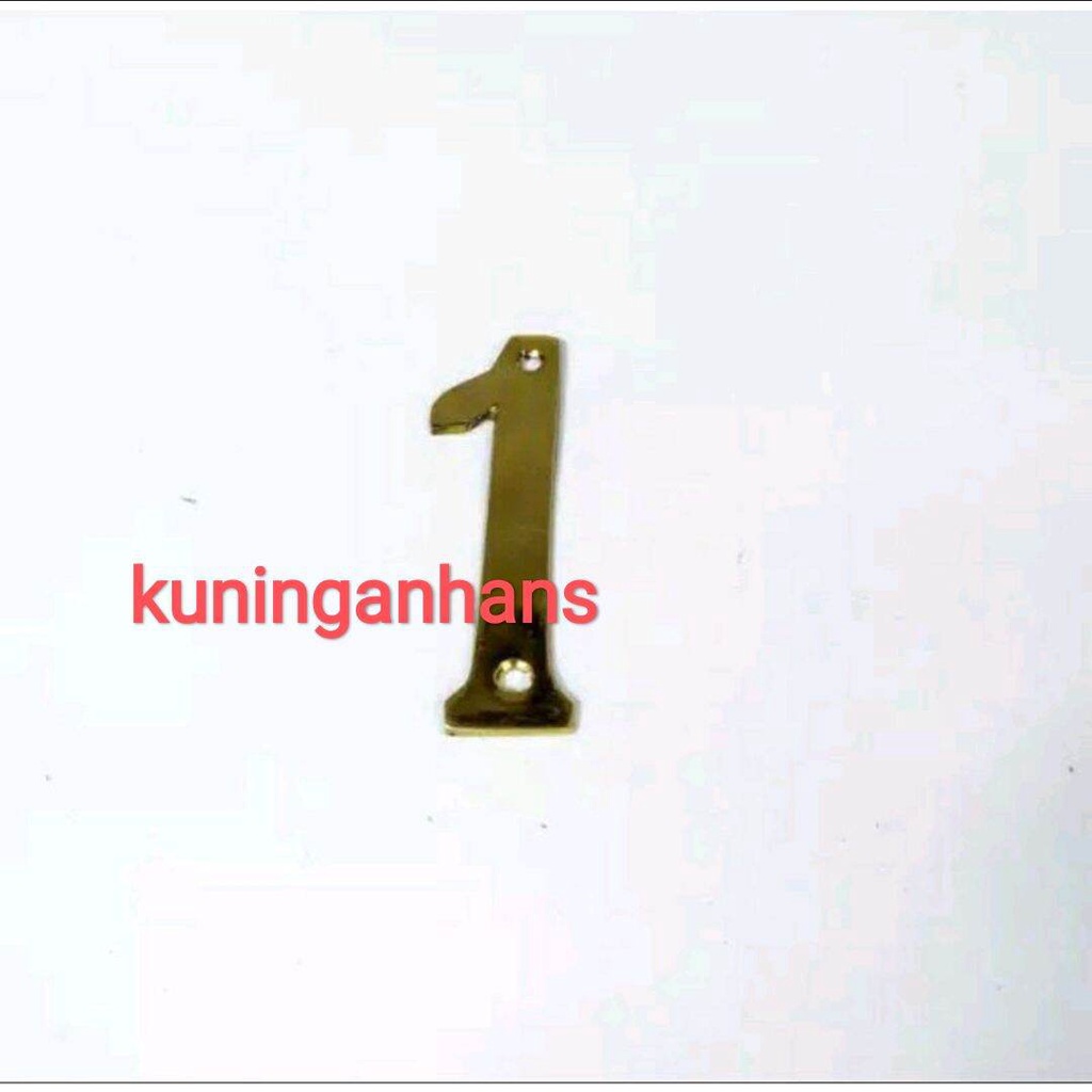 angka 1 nomor rumah kuningan plat kuningan nomor kos nomor hotel perumahan