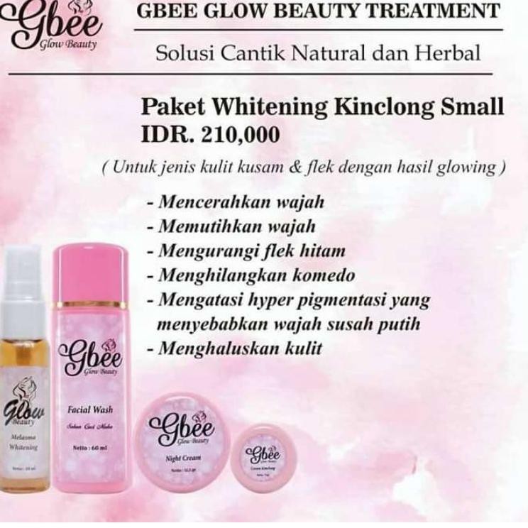 A0 ✎ ORIGINAL Paket Normal Gbee glow beautt Paket kinclong small Glow beauty Pekalongan  (Bst Terlar
