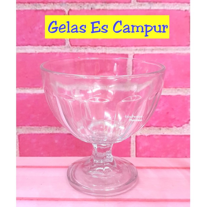 Gelas Es Campur Set 6 Pcs Gelas Kaca Gelas Es Puter Es Serut Es Teler