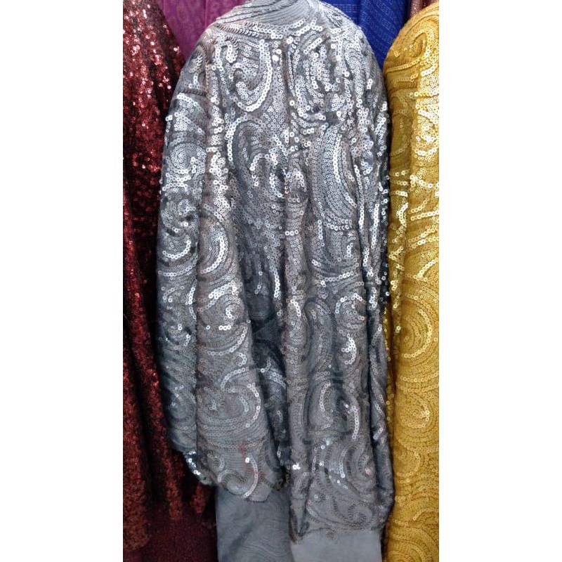 kain sequin / bahan sequin / bahan dress,gaun,seragaman pernikahan dll TERMURAH