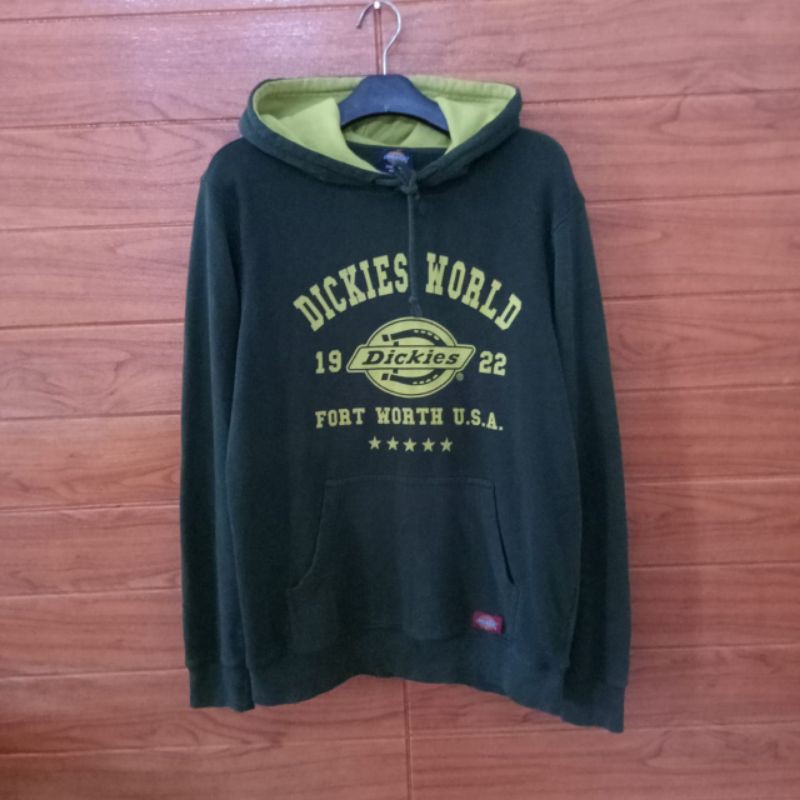 Hoodie Second Dickies hijau tapal kuda