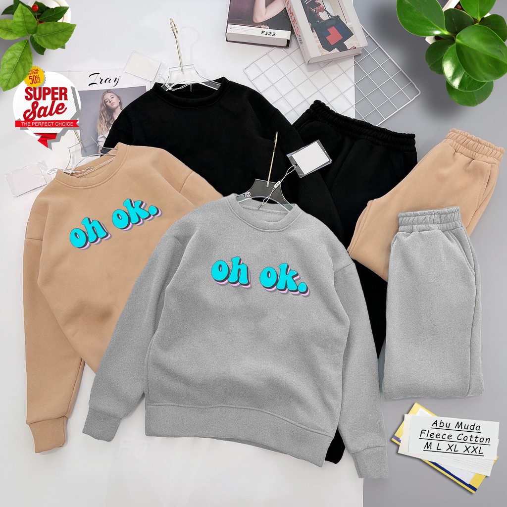 Sweater Oh Ok Unisex Pria &amp; Wanita Korean Style | Dhea Fashion