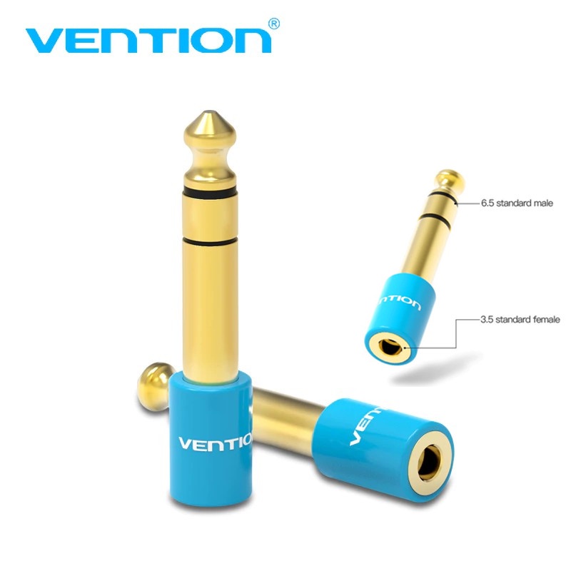 Vention Adaptor Audio 6.5mm Male Ke 3.5mm Female Untuk Earphone Speaker Gitar