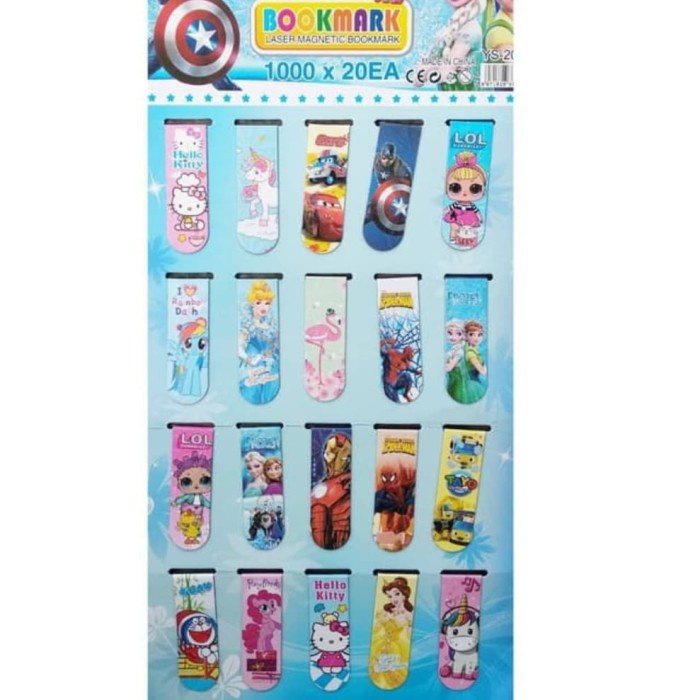 

Murah Pembatas Buku Magnet Karakter Lucu Isi 20 Buah Terbatas