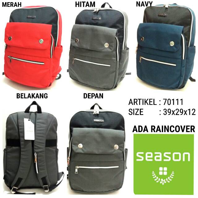 TAS SEKOLAH RANSEL BACKPACK WANITA SEASON 70111 TERMURAH KEREN STYLISH