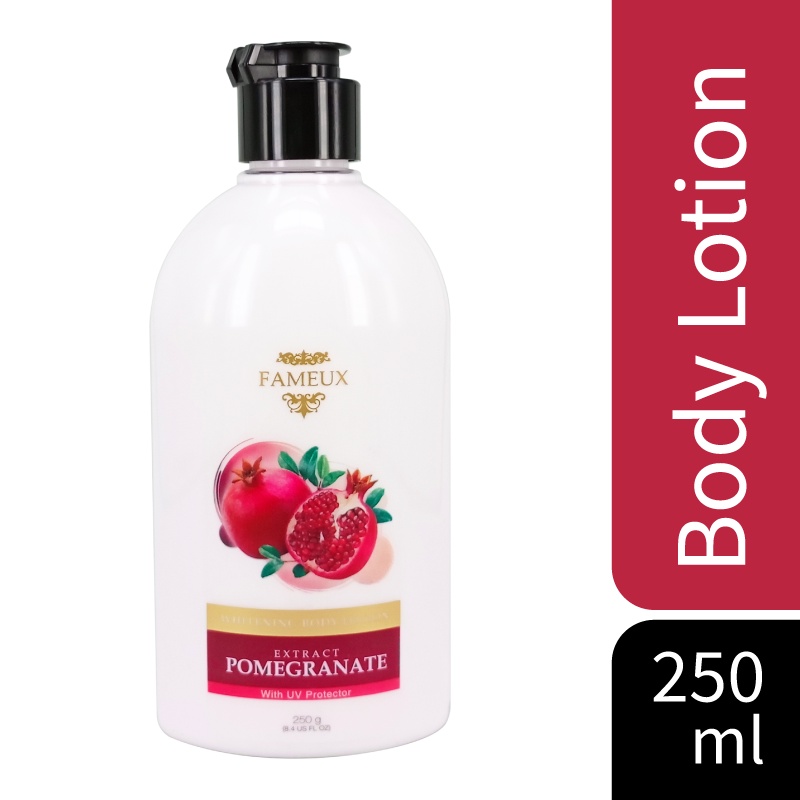 Image of Fameux Paket Body Care Whitening Pomegranate Series (Whitening Lotion + Shower Scrub 250ml) #3