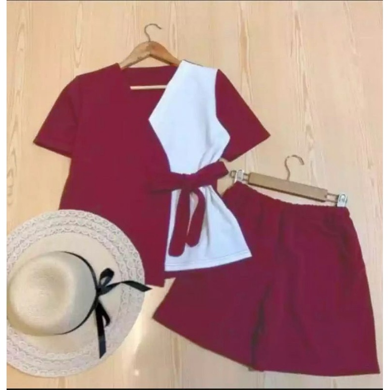 STELAN MARSHANDA STELAN MARS (PENDEK) PAKAIAN WANITA ONE SET 66-6