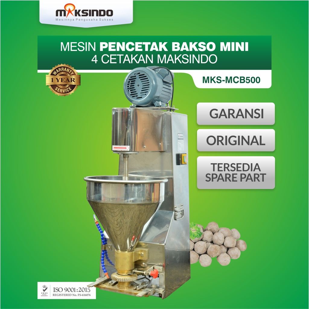 Mesin Pencetak Bakso Mini 4 Cetakan MKS-MCB500 Maksindo