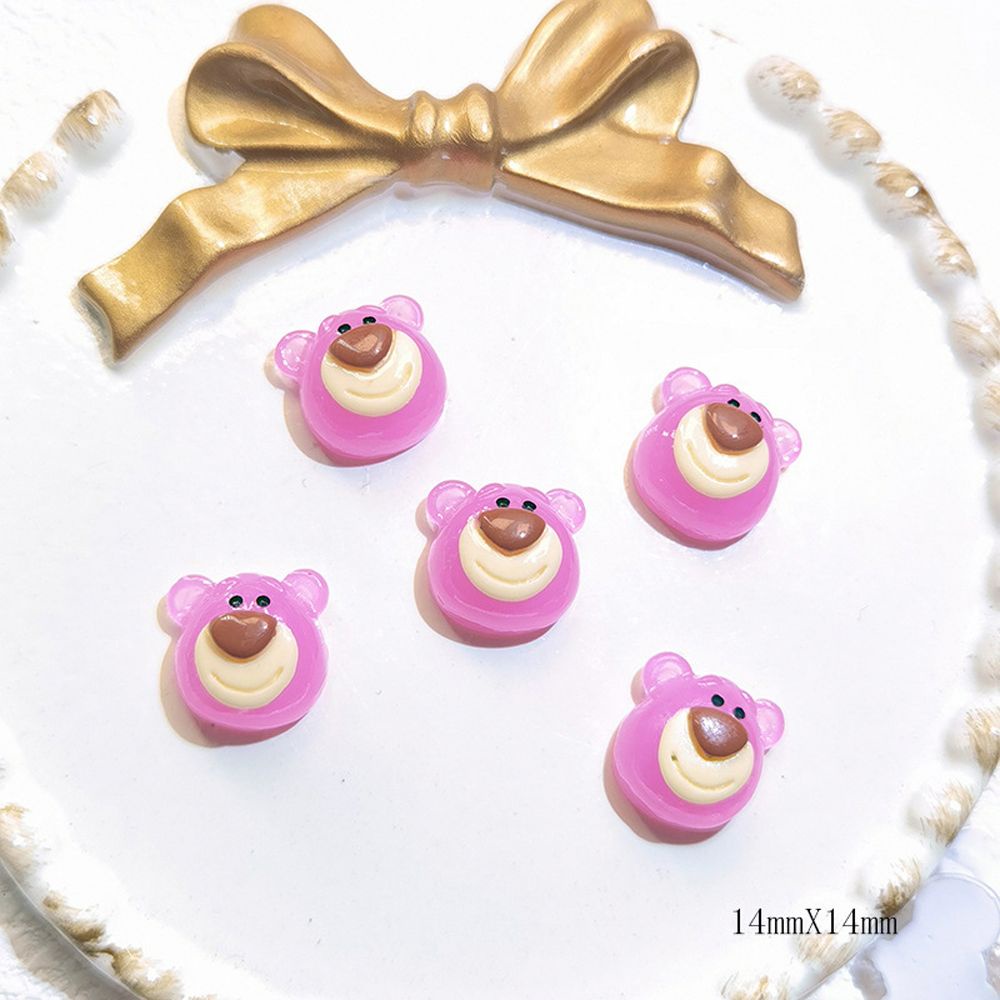 Mxbeauty 10pcs / Set Hiasan Kuku 3d Motif Kartun Kucing / Buah / Hewan Aksen Berlian Imitasi Untuk Nail Art / Manicure Diy