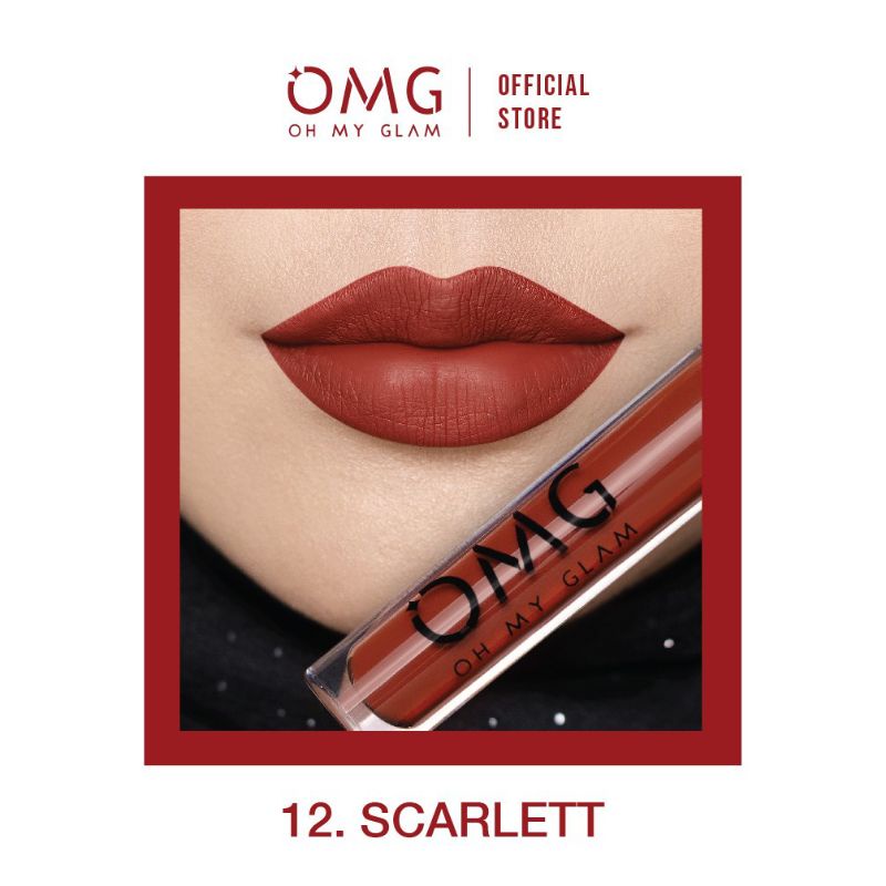 Preloved oh my glam lip cream omg lipcream matte no 12 scarlett isi 90%