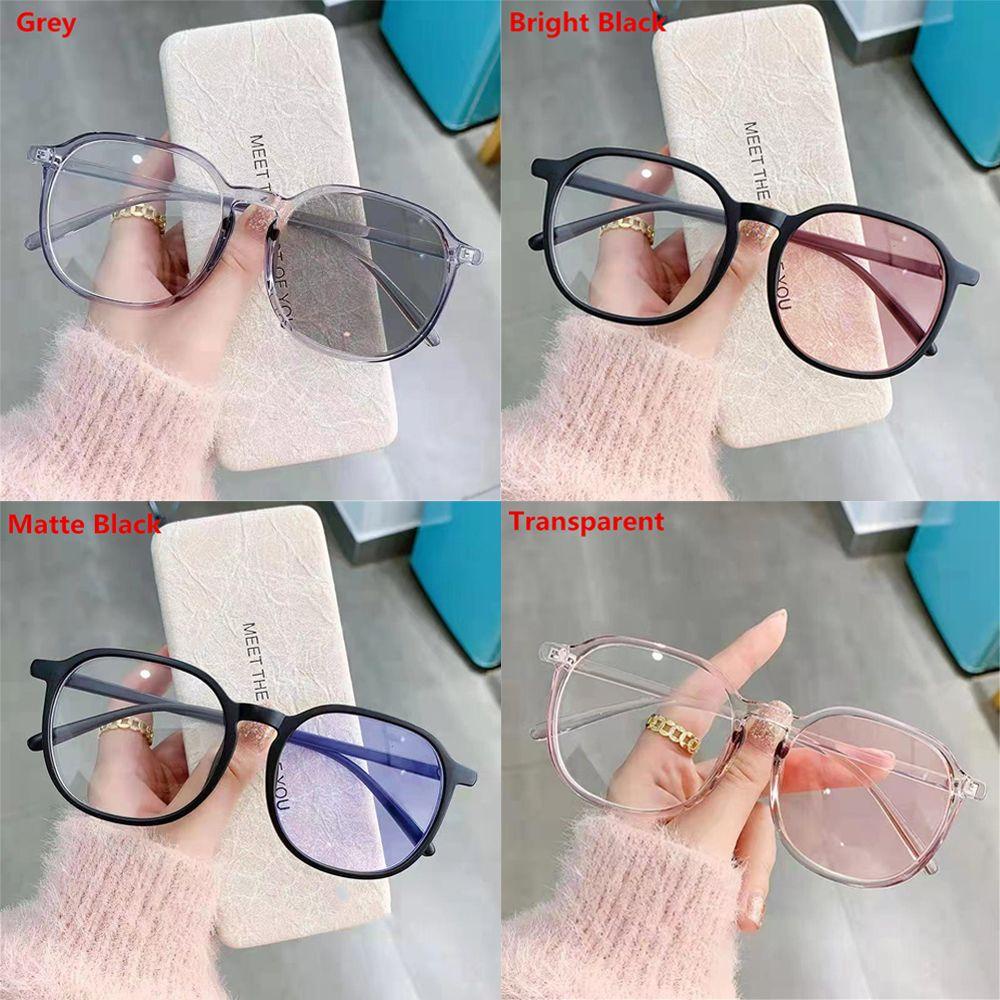 R-flower Discoloration Pink Kacamata Pria Wanita Portable Pelindung Mata Frame Optik